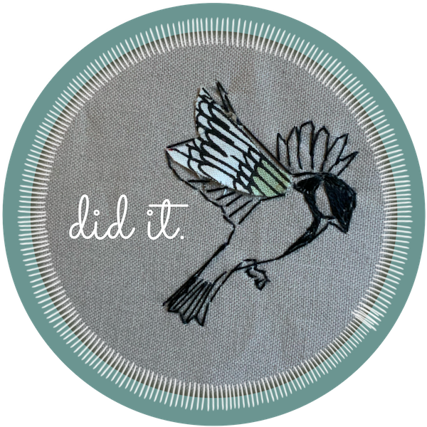 Did It badge with confetti